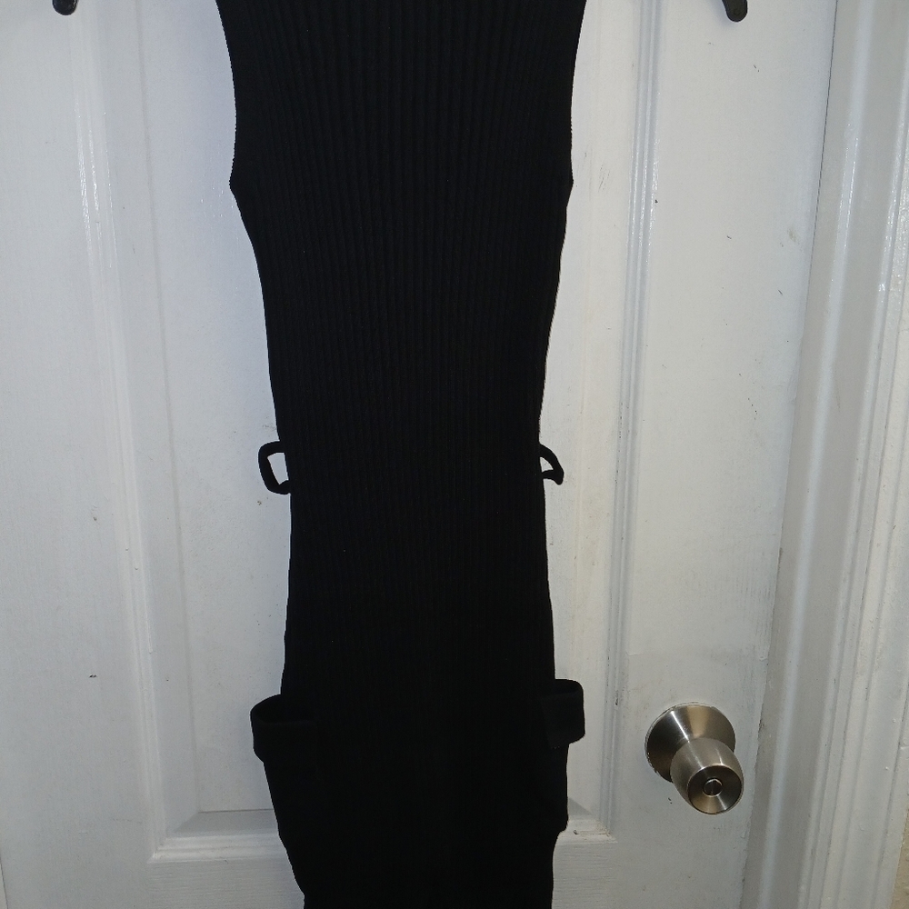 NWT Ardo Fashion Black Romper, Ribbed Knit, Sleeveless, Stretchy, Sz 3(M) - Picture 4 of 7